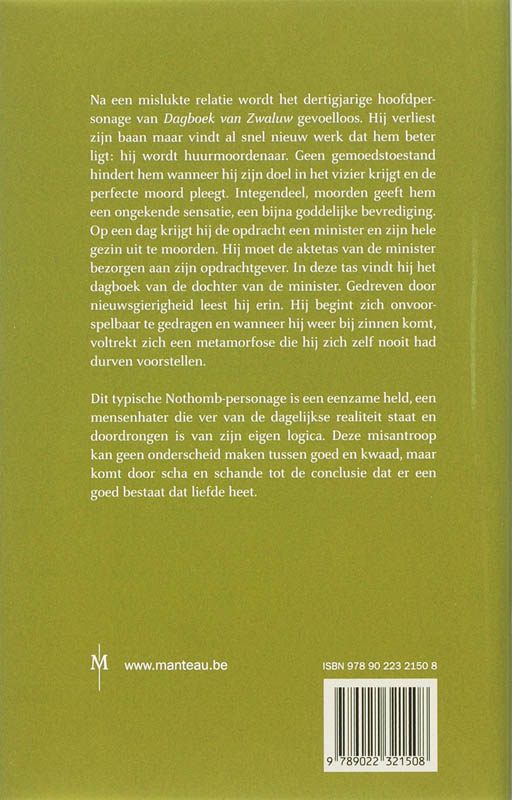 Achterkant van Dagboek van zwaluw