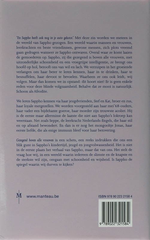 Achterkant van Gezegend boven alle vrouwen