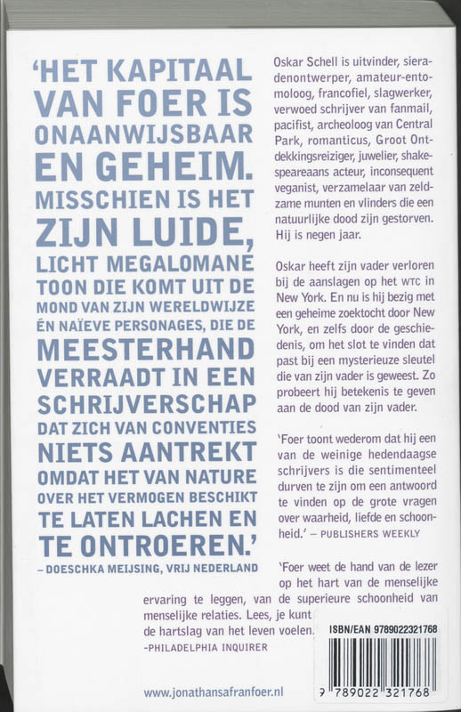 Achterkant van Extreem luid & ongelooflijk dichtbij