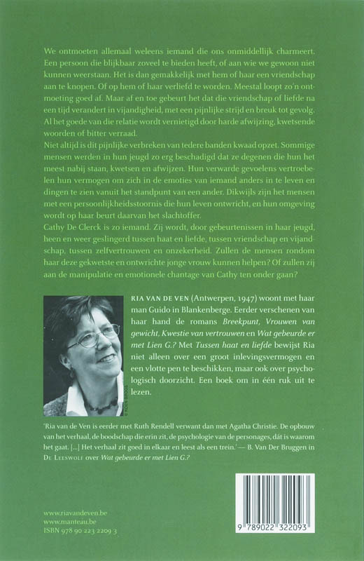 Achterkant van Tussen haat en liefde