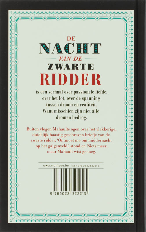 Achterkant van De nacht van de zwarte ridder