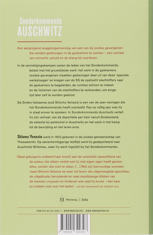 Achterkant van Sonderkommando Auschwitz