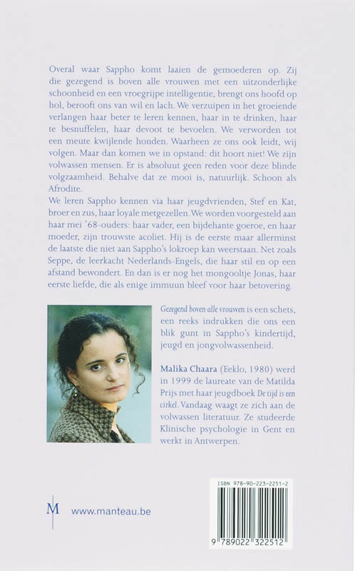 Achterkant van Gezegend boven alle vrouwen