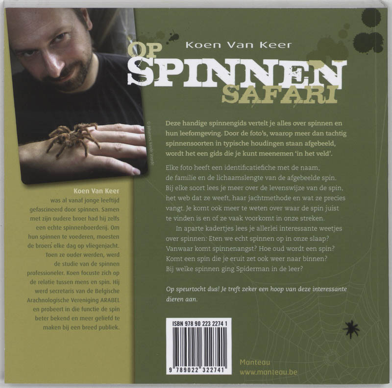 Achterkant van Op spinnensafari