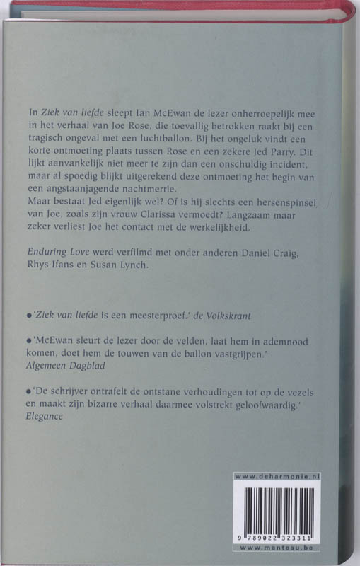 Achterkant van Ziek van liefde