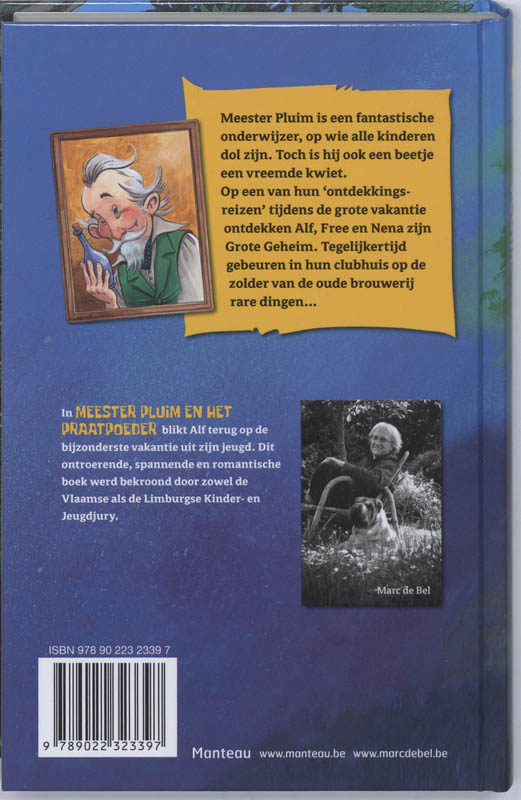 Achterkant van Meester Pluim en het praatpoeder