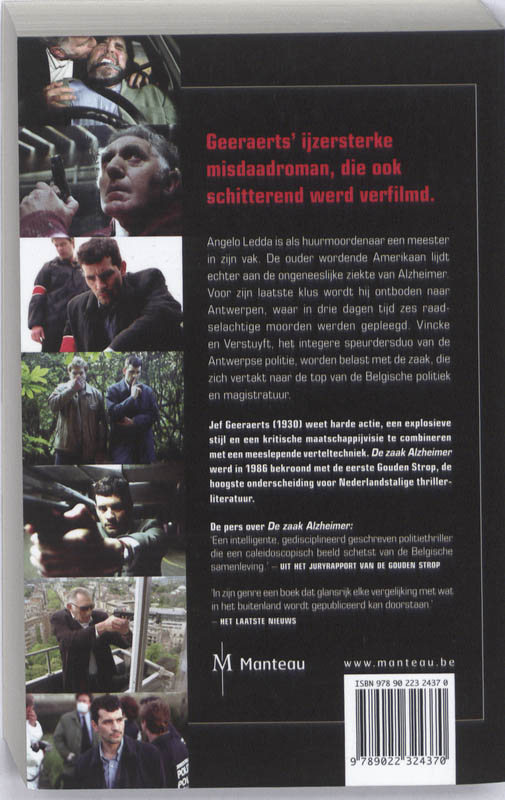 Achterkant van De zaak Alzheimer