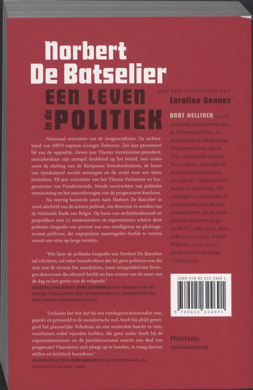 Achterkant van Norbert de Batselier