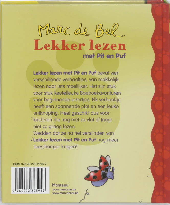 Achterkant van Lekker lezen met Pit en Puf