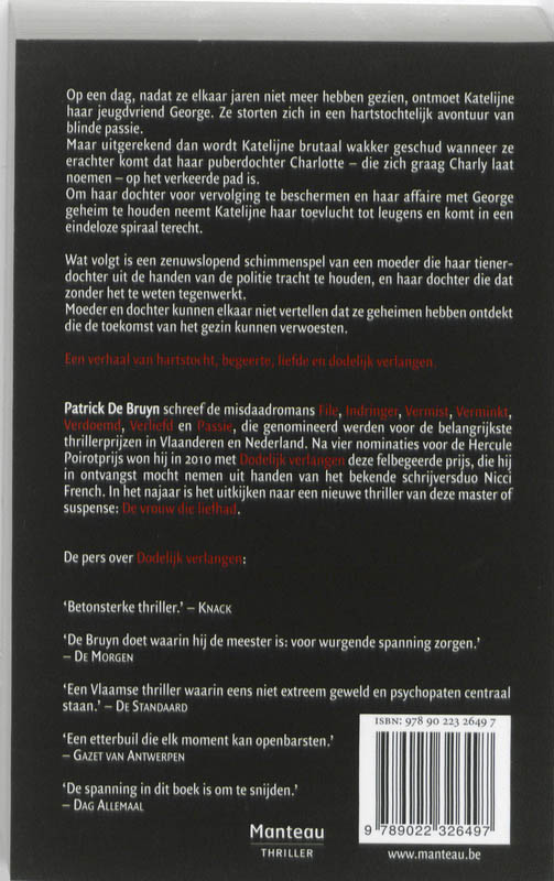Achterkant van Dodelijk verlangen