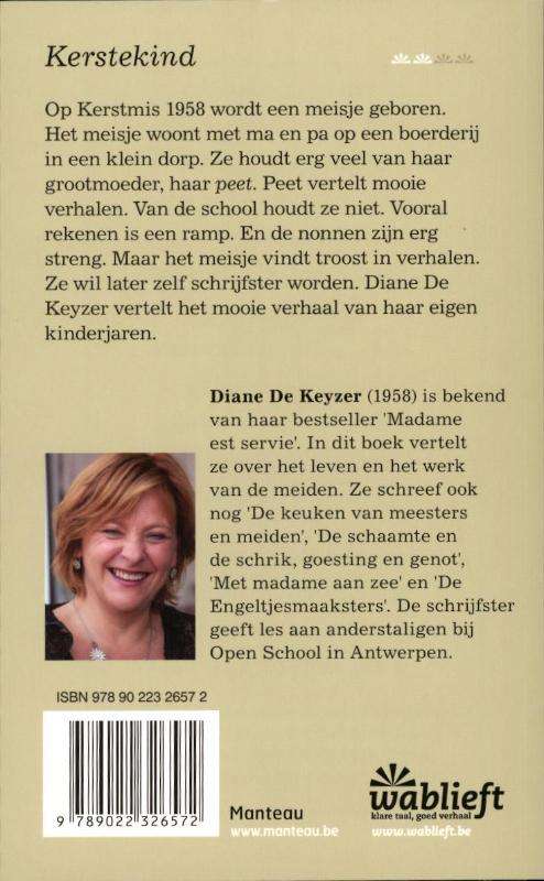 Achterkant van Kerstekind