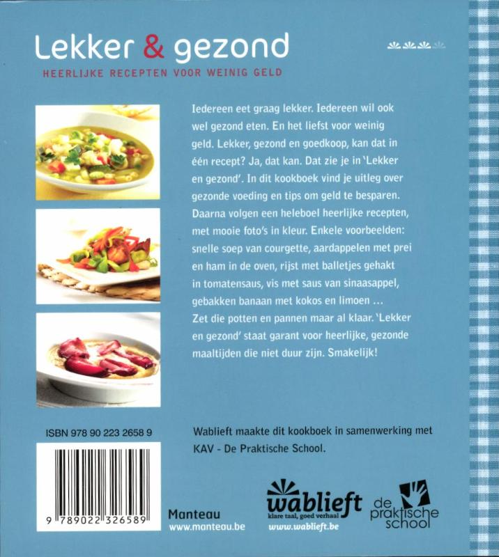 Achterkant van Lekker & gezond