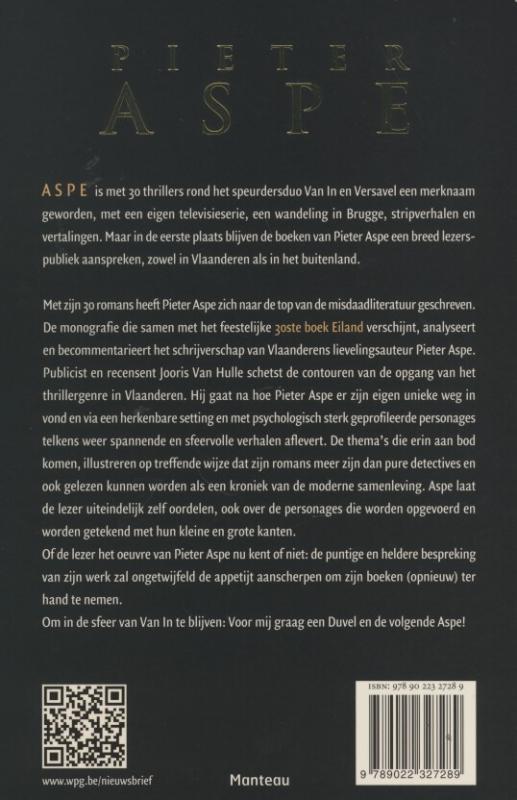 Achterkant van Pieter Aspe