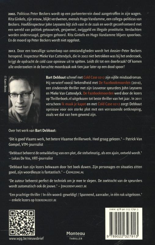 Achterkant van Cold case 0212