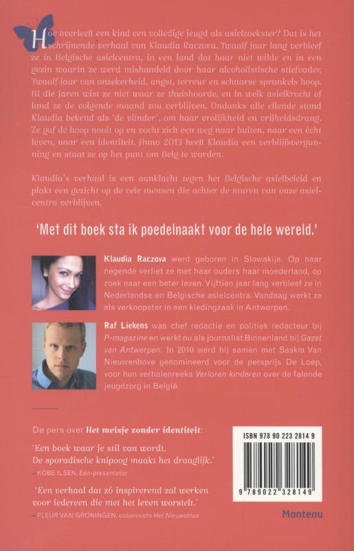 Achterkant van Het meisje zonder identiteit