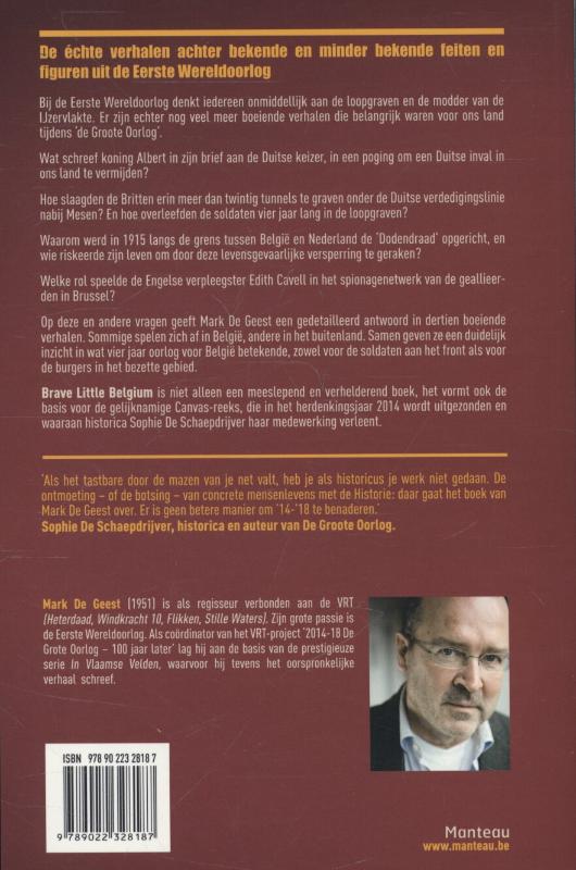 Achterkant van Brave little Belgium