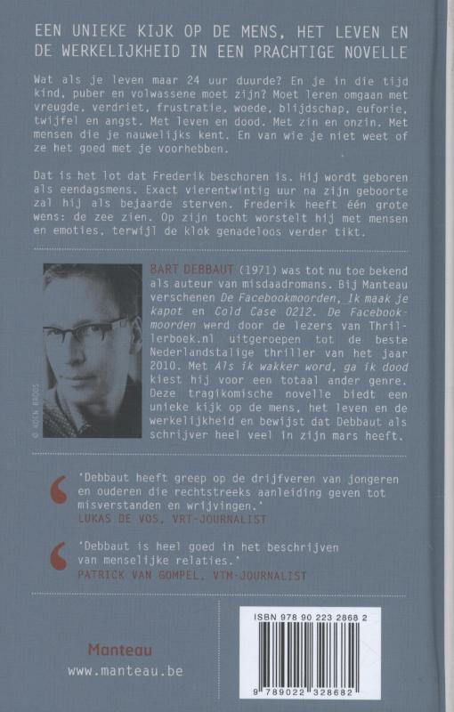 Achterkant van Als ik wakker word ga ik dood