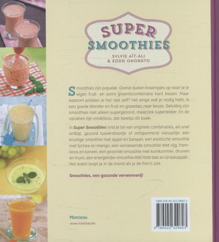 Achterkant van Super smoothies