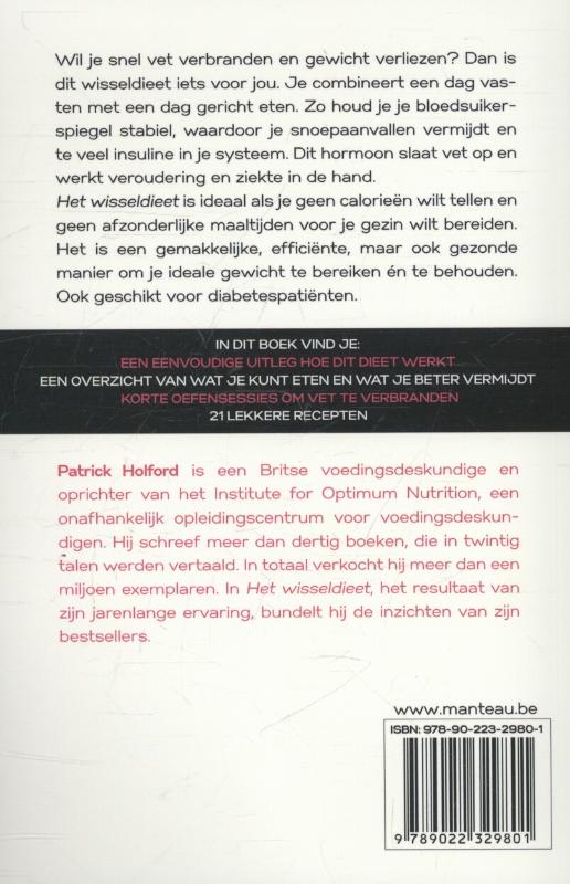 Achterkant van Het wisseldieet