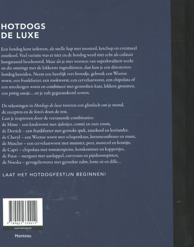 Achterkant van Hotdogs de luxe
