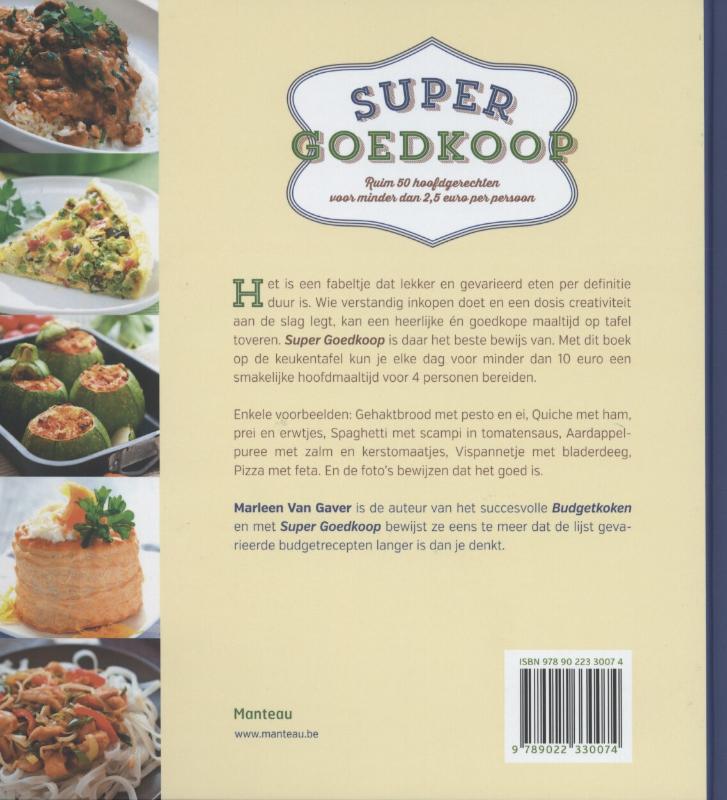 Achterkant van Super goedkoop