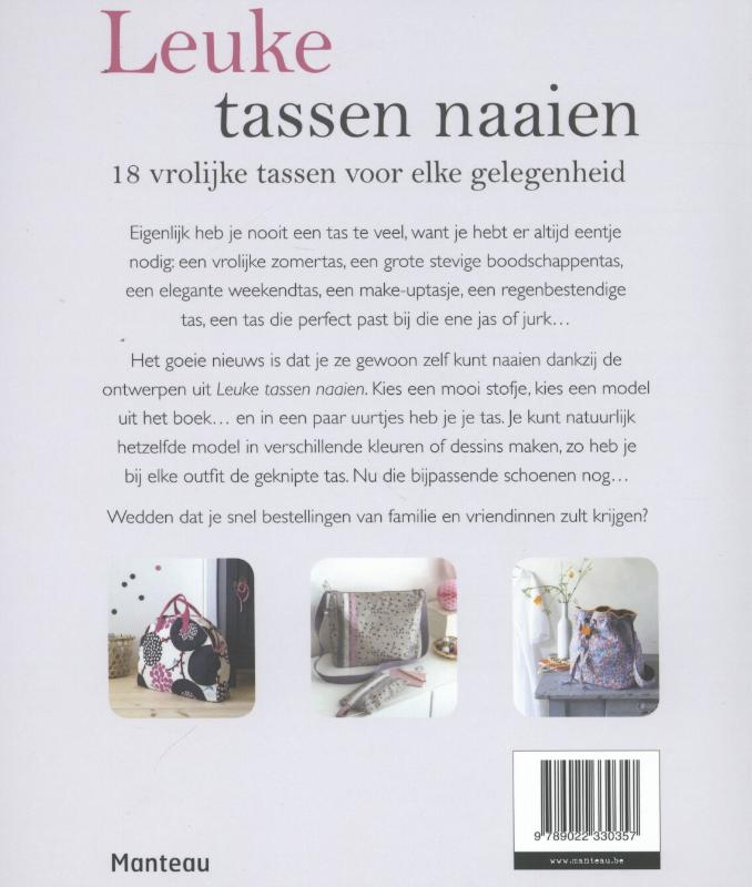 Achterkant van Leuke tassen naaien