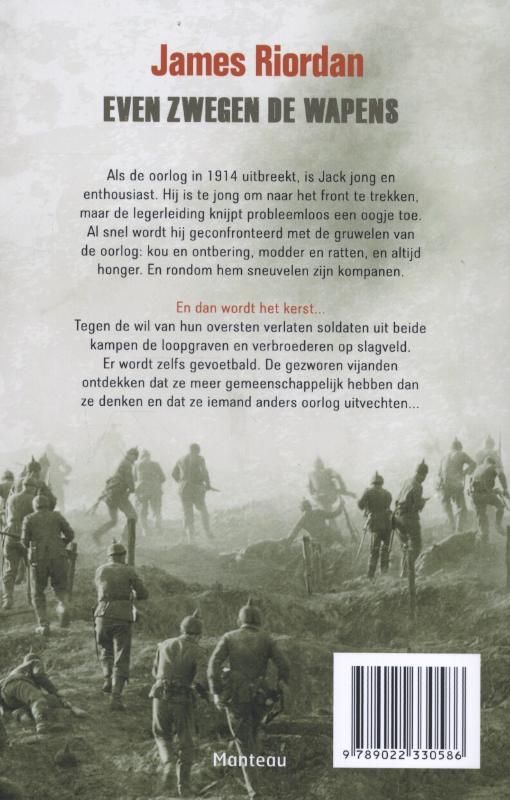 Achterkant van Even zwegen de wapens