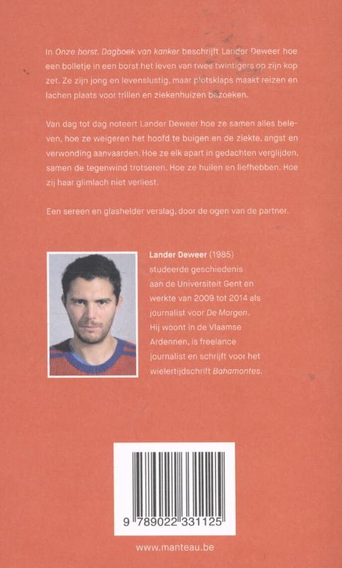 Achterkant van Onze borst