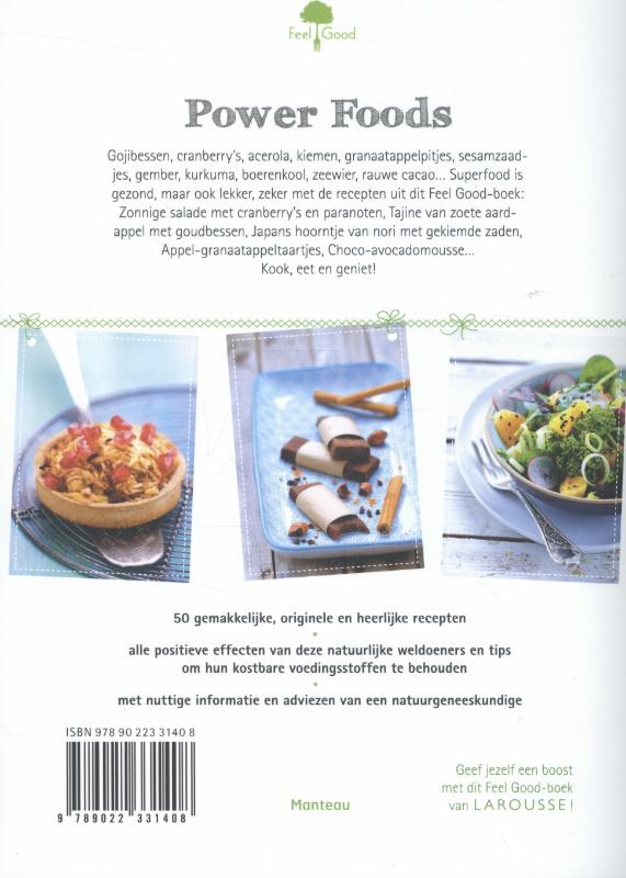 Achterkant van Power foods
