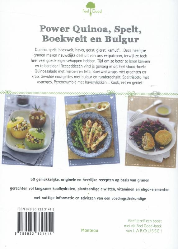Achterkant van Power quinoa, spelt, boekweit en bulgur