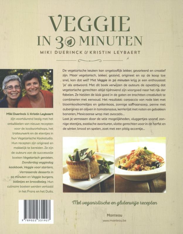 Achterkant van Veggie in 30 minuten