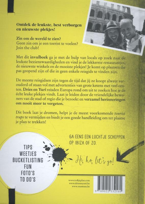 Achterkant van Trek je plan op vakantie