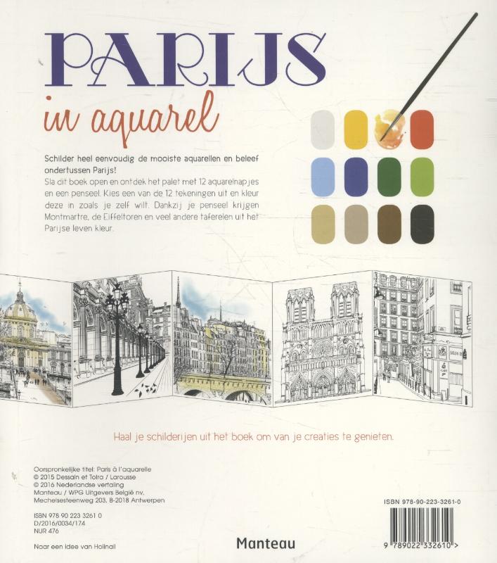 Achterkant van Parijs in aquarel