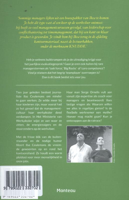 Achterkant van Het ministerie van Werkplezier