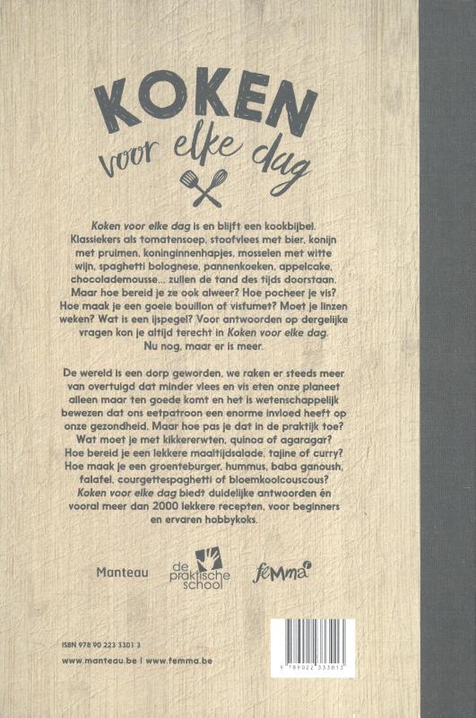 Achterkant van Koken voor elke dag