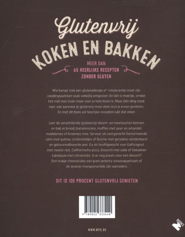 Achterkant van Glutenvrij koken en bakken