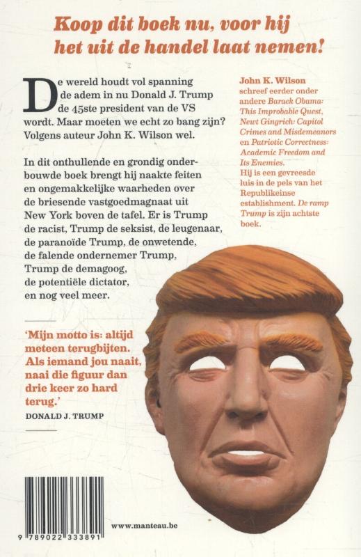 Achterkant van De ramp Donald J.Trump