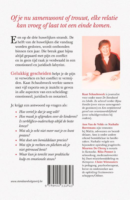 Achterkant van Gelukkig gescheiden