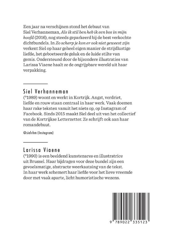 Achterkant van Zo scherp je kon er ook niet geweest zijn