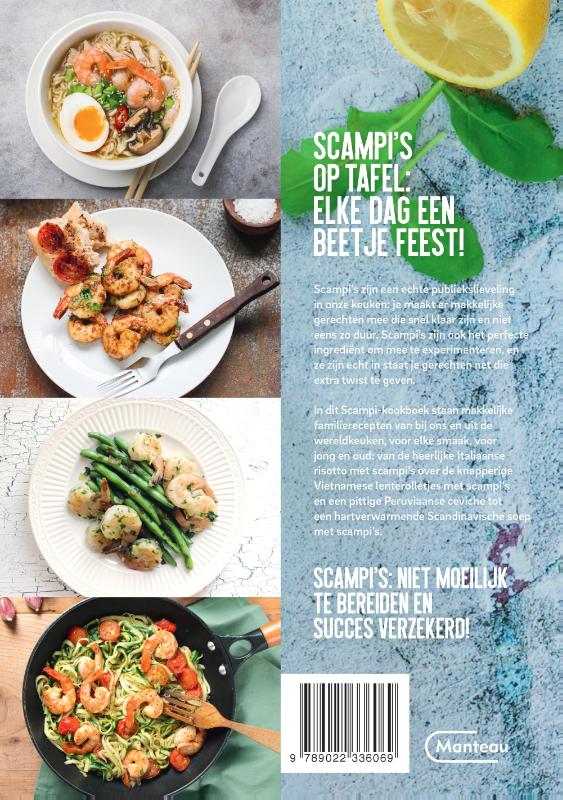 Achterkant van Scampi