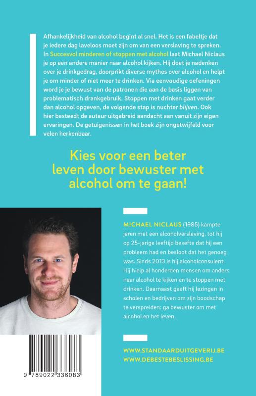 Achterkant van Succesvol minderen of stoppen met alcohol