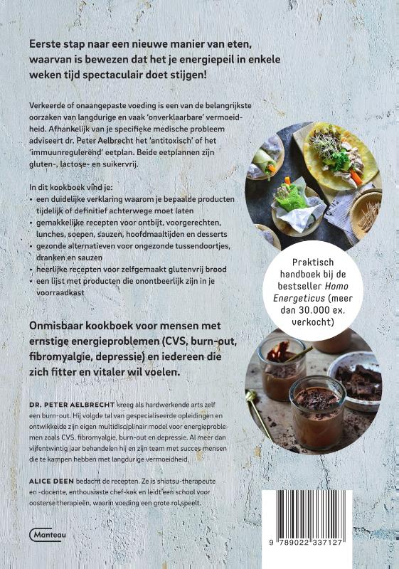 Achterkant van Homo energeticus kookboek