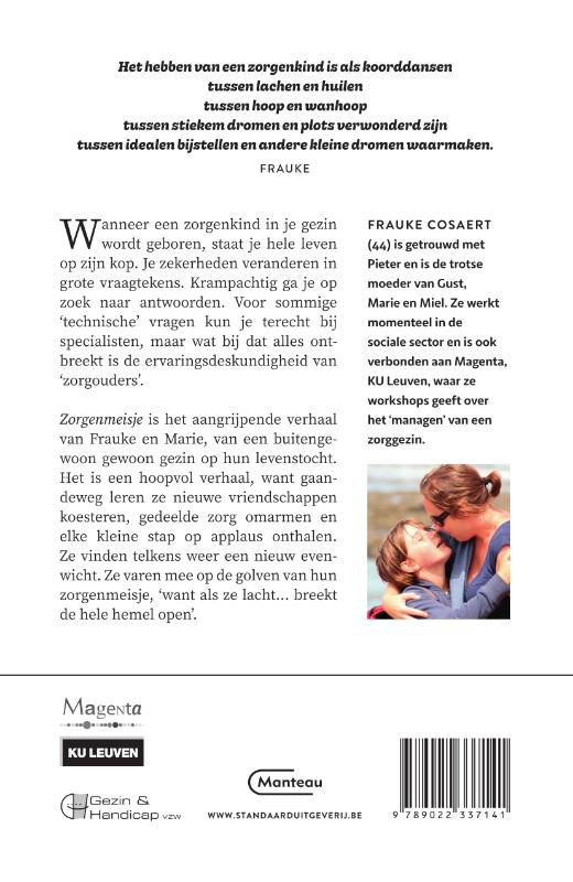 Achterkant van Zorgenmeisje