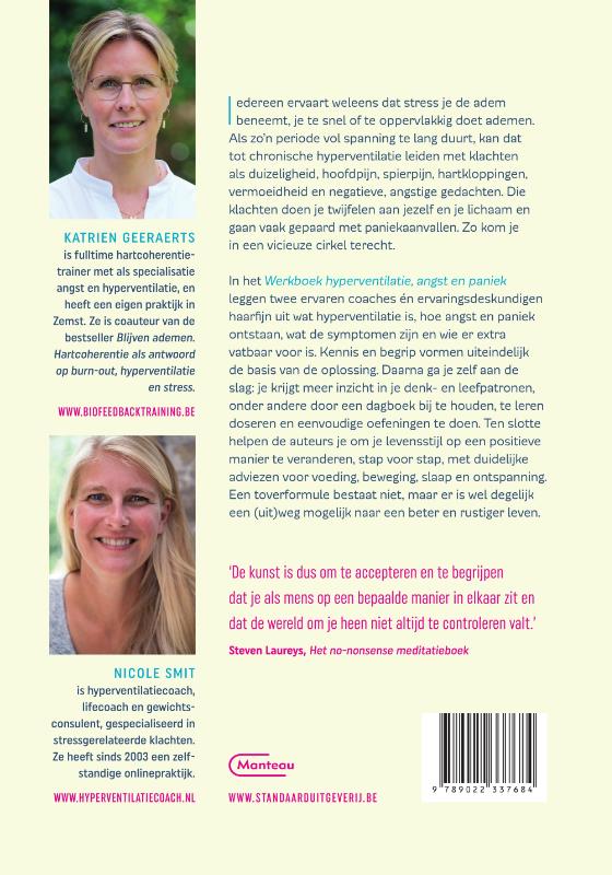 Achterkant van Werkboek hyperventilatie, angst en paniek