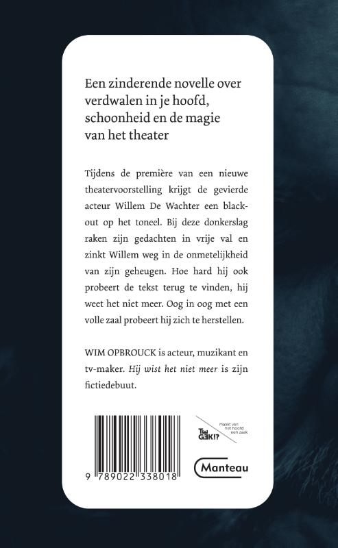 Achterkant van Hij wist het niet meer