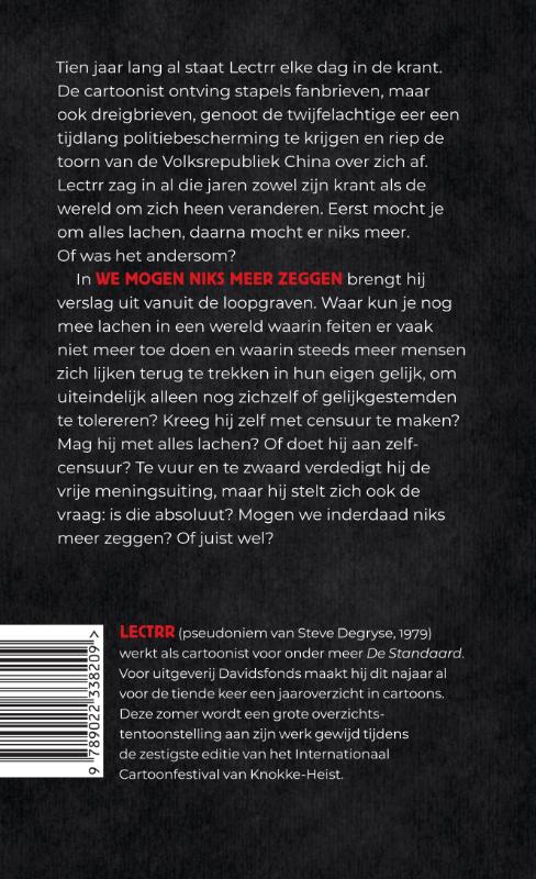 Achterkant van We mogen niks meer zeggen