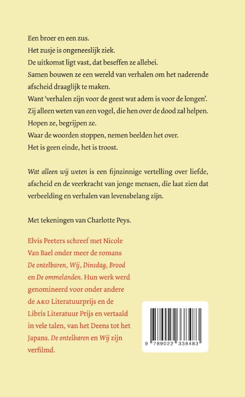 Achterkant van Wat alleen wij weten