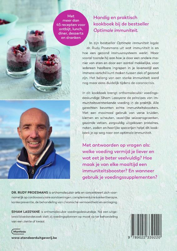 Achterkant van Optimale immuniteit kookboek