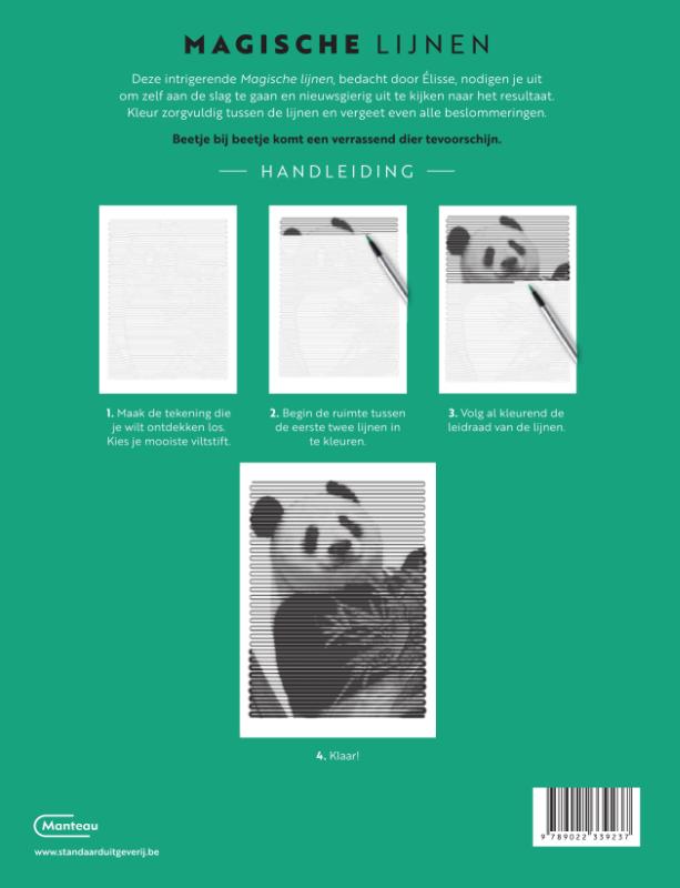 Achterkant van Magische lijnen Verrassende dieren