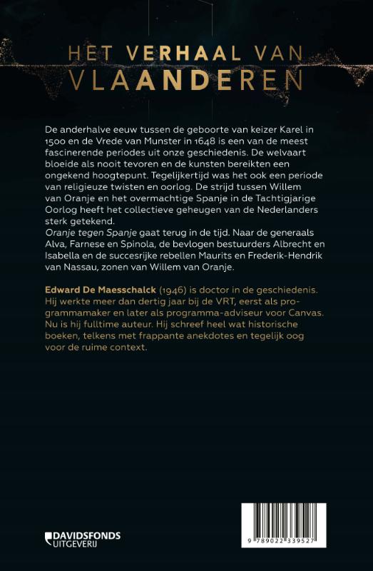 Achterkant van Het verhaal van Vlaanderen -Oranje tegen Spanje (1500-1648)